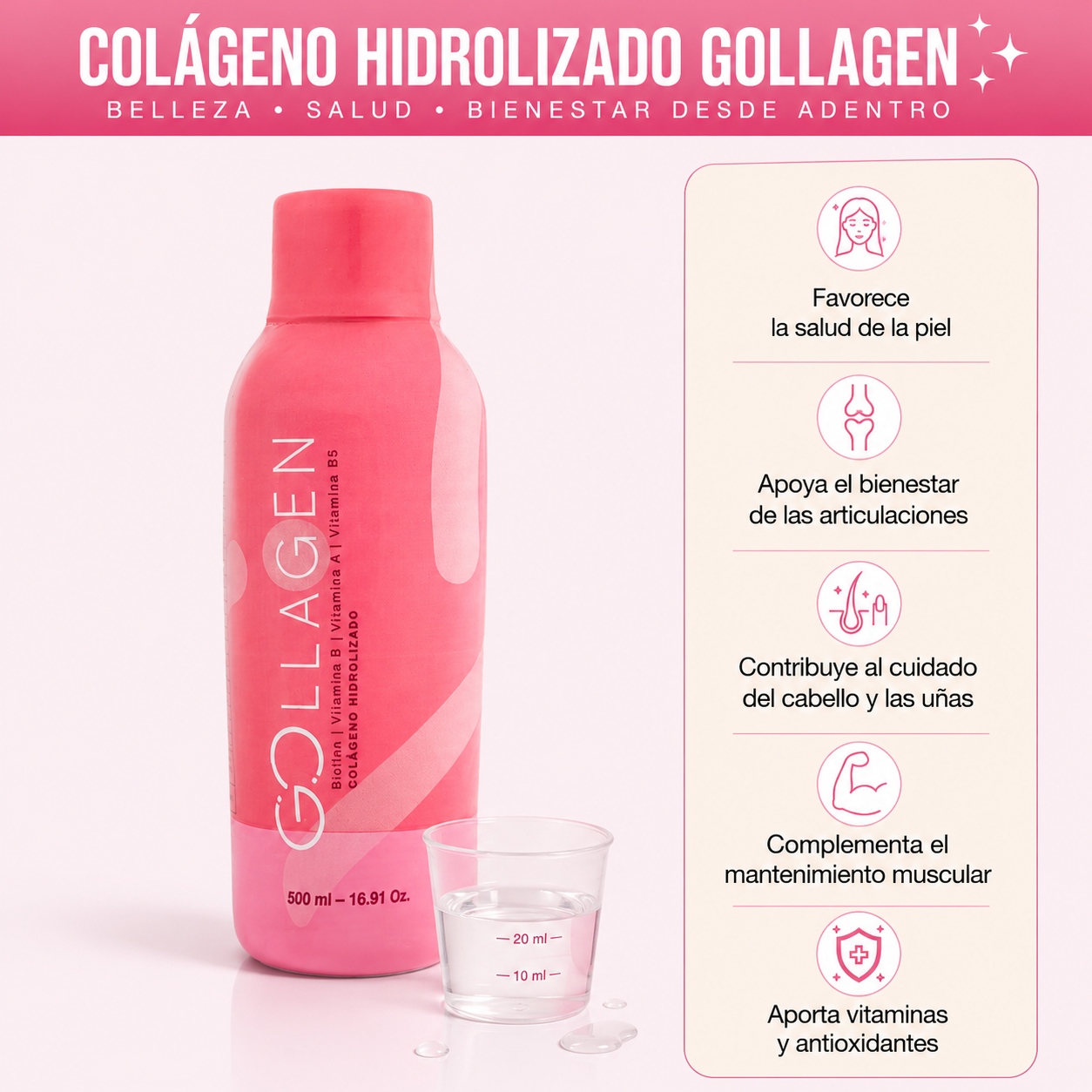Colágeno hydrolyzed collagen 500ML