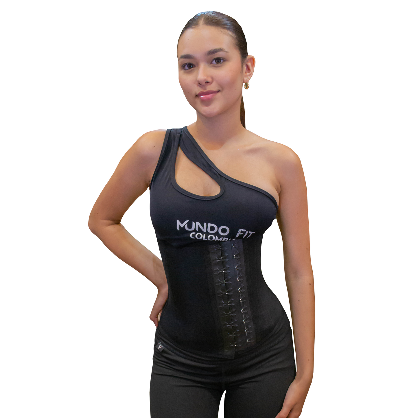Cinturilla Colombiana Negra Deportiva en latex - MUNDO FIT USA