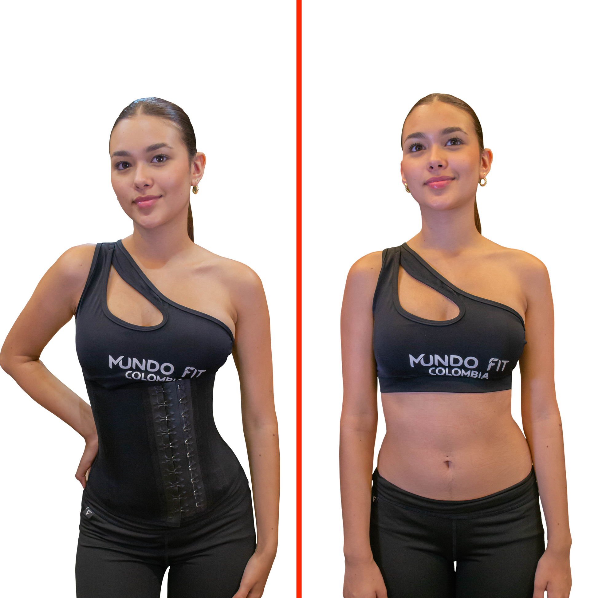 Cinturilla Colombiana Negra Deportiva en latex - MUNDO FIT USA