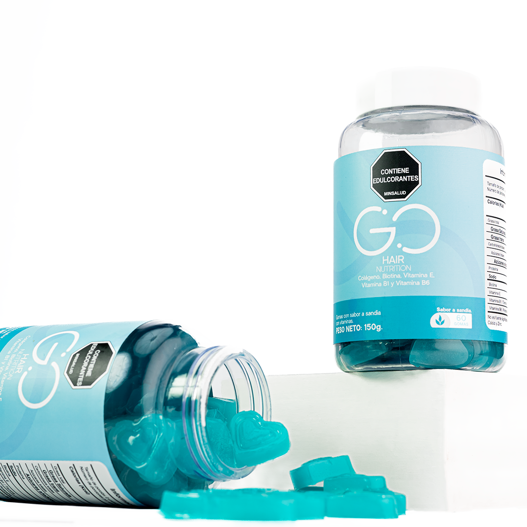 Duo Go Hair: Gomitas de Biotina, Colágeno y Vitaminas para Cabello, Piel y Uñas Fuertes - MUNDO FIT USA