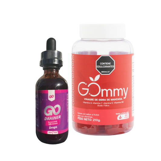 Combo Go Drainer + Gomitas Vinagre de Manzana: Detox, Metabolismo y Bienestar - MUNDO FIT USA