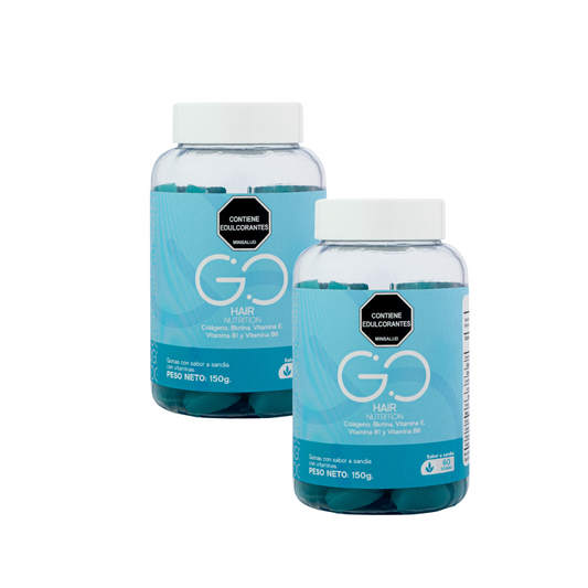 Duo Go Hair: Gomitas de Biotina, Colágeno y Vitaminas para Cabello, Piel y Uñas Fuertes - MUNDO FIT USA