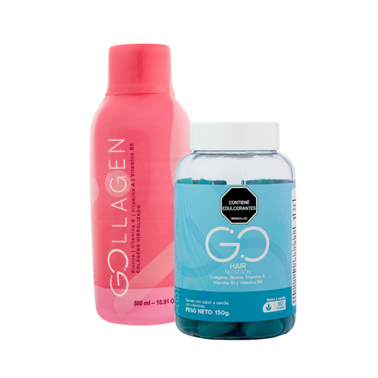Combo Colágeno Hidrolizado + Go Hair: Piel Radiante, Cabello Fuerte y Uñas Saludables - MUNDO FIT USA